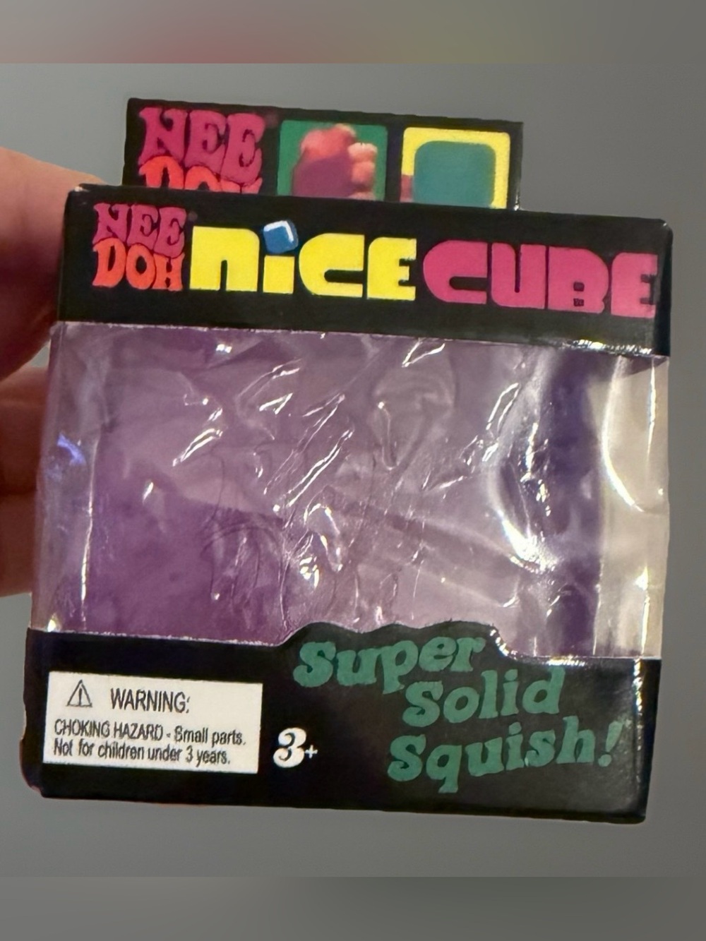Needoh Nice Cube Purple Squish Toy by - NIB